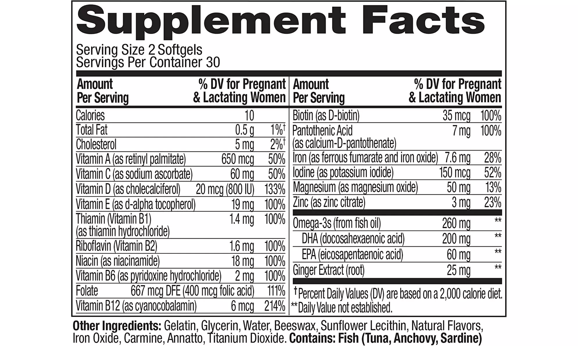 OLLY Ultra Strength Prenatal Multivitamin Softgels, Brain Development - Second Medium
