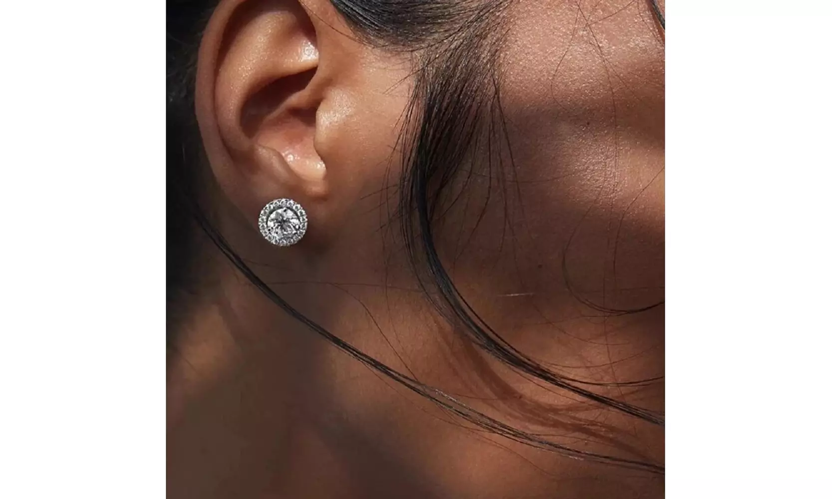 Silver Round Stud Earrings - Second Medium