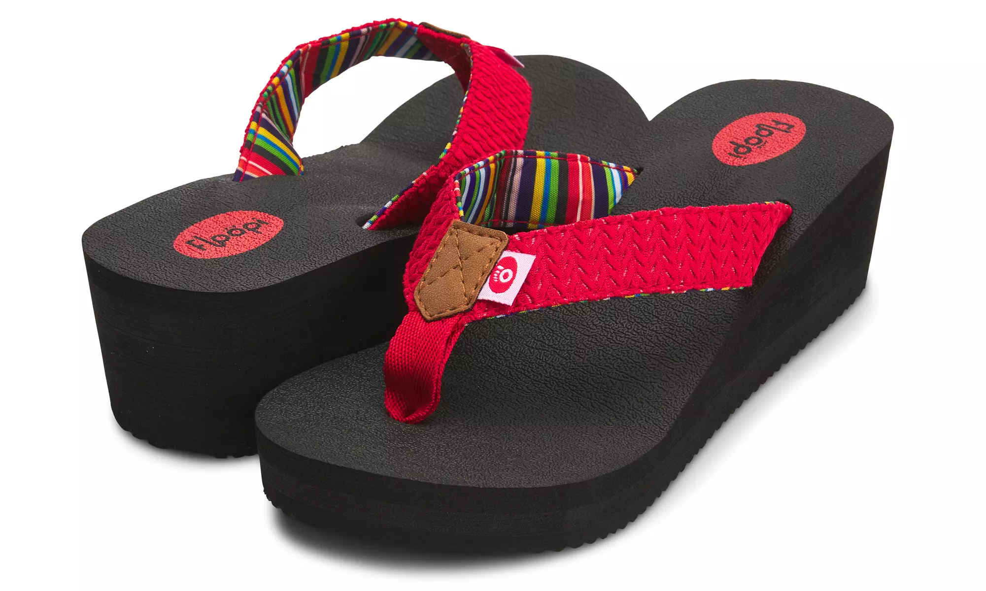 Floopi Women's Thong Flip Flop Wedge Sandals