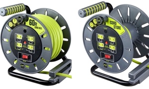 Masterplug Extension Cord Reels and Accessories (3' Reel, 40', 60', or 80' Cord)