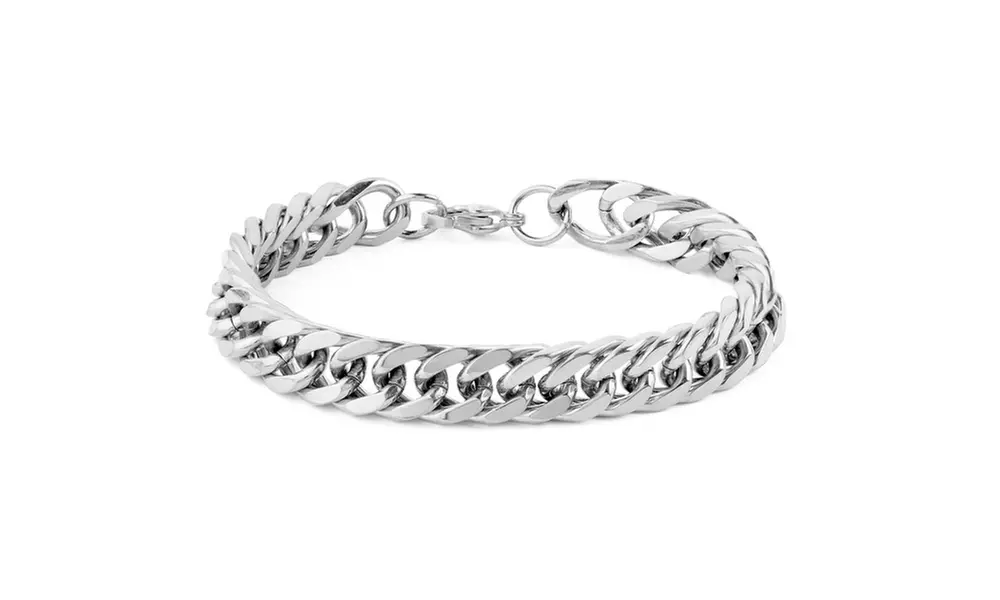 Men's Stainless Steel 8-Inch Curb Link Chain Bracelet - Primary Image