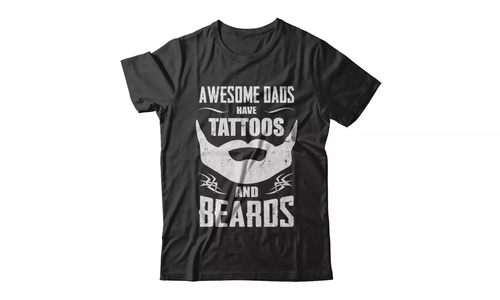 TeesNow Men's Awesome Dads Have Tattoos and Beards Shirt Gildan - Short Sleeve - Primary Image