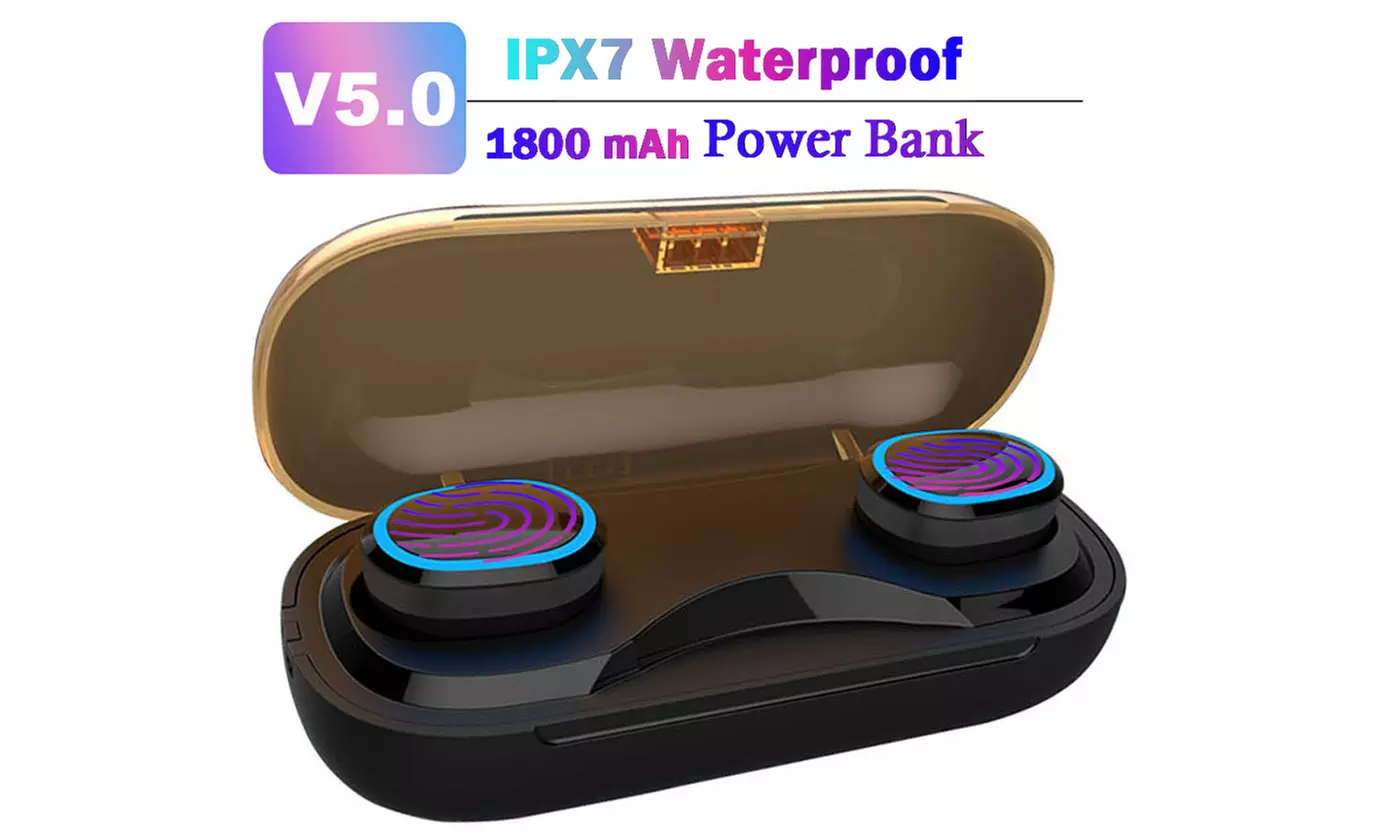 Wireless Earbuds for iPhone, TWS IPX7 Waterproof In-Ear Bluetooth 5.0 Earbuds Q4 - Primary Image