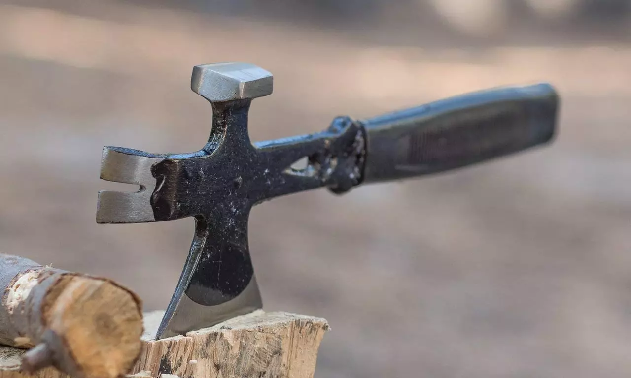 3-in-1 Multi-Function Hatchet, Hammer, and Crowbar with Comfort Grip Handle - Primary Image