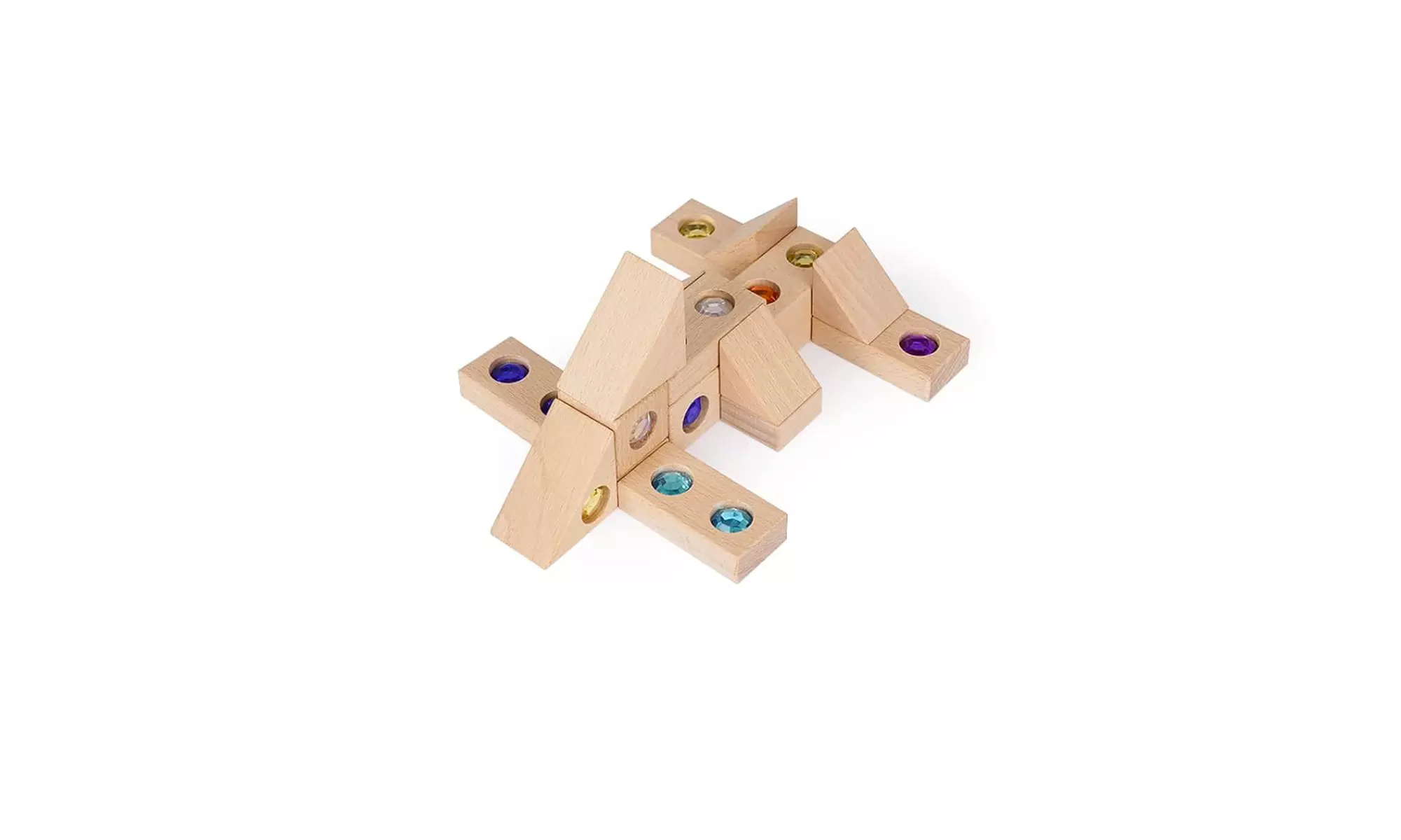 Zummy 50 Pieces Wooden Building Blocks Set