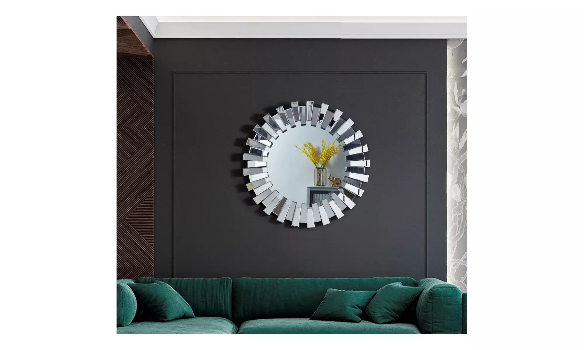 Brooklynn Sunburst Round Accent Wall Mirror - Primary Image