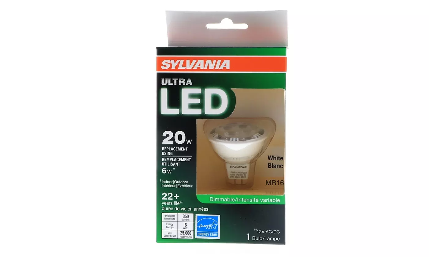 Sylvania LED MR16 6W-12V-3000K GU 5.3 Base - Primary Image