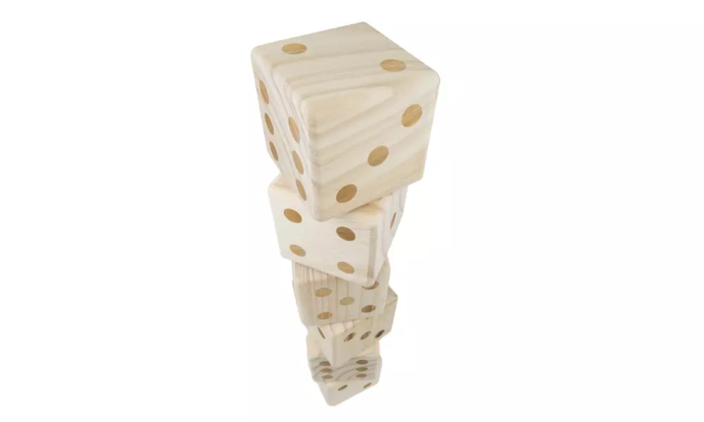 Hey! Play! Giant Wooden Outdoor Dice Game with Case - Second Medium