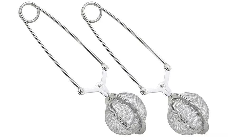 2 Pack Tea Infuser for Loose Leaf Tea Long Handled Mesh Snap Ball Tea Strainer - Primary Image