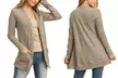 Riah Fashion Women's Brushed Rib Pocket Cardigan - Second Medium