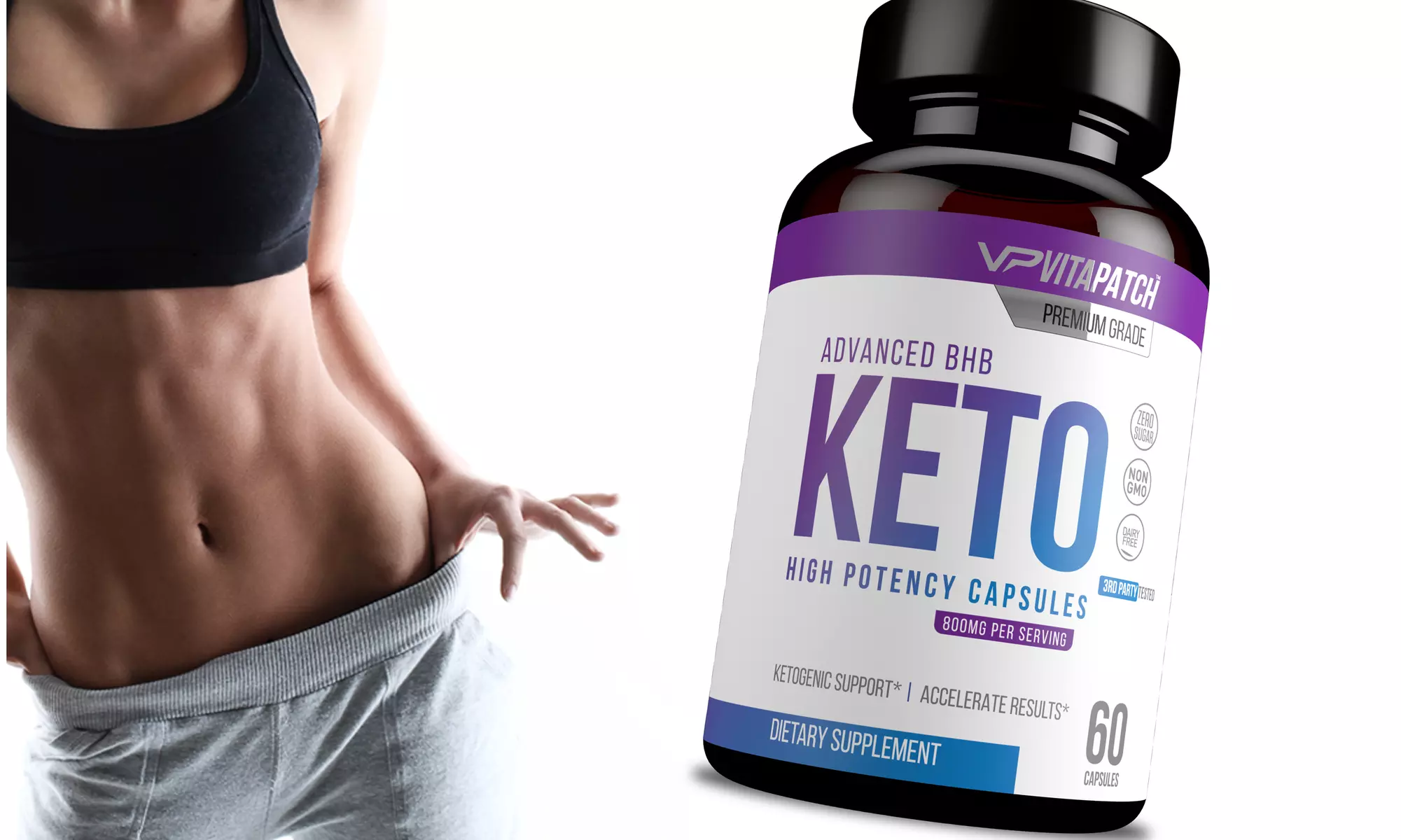 Advanced Keto BHB Weight Loss Support Supplement (1-, 2-, or 3-Pack) - Primary Image