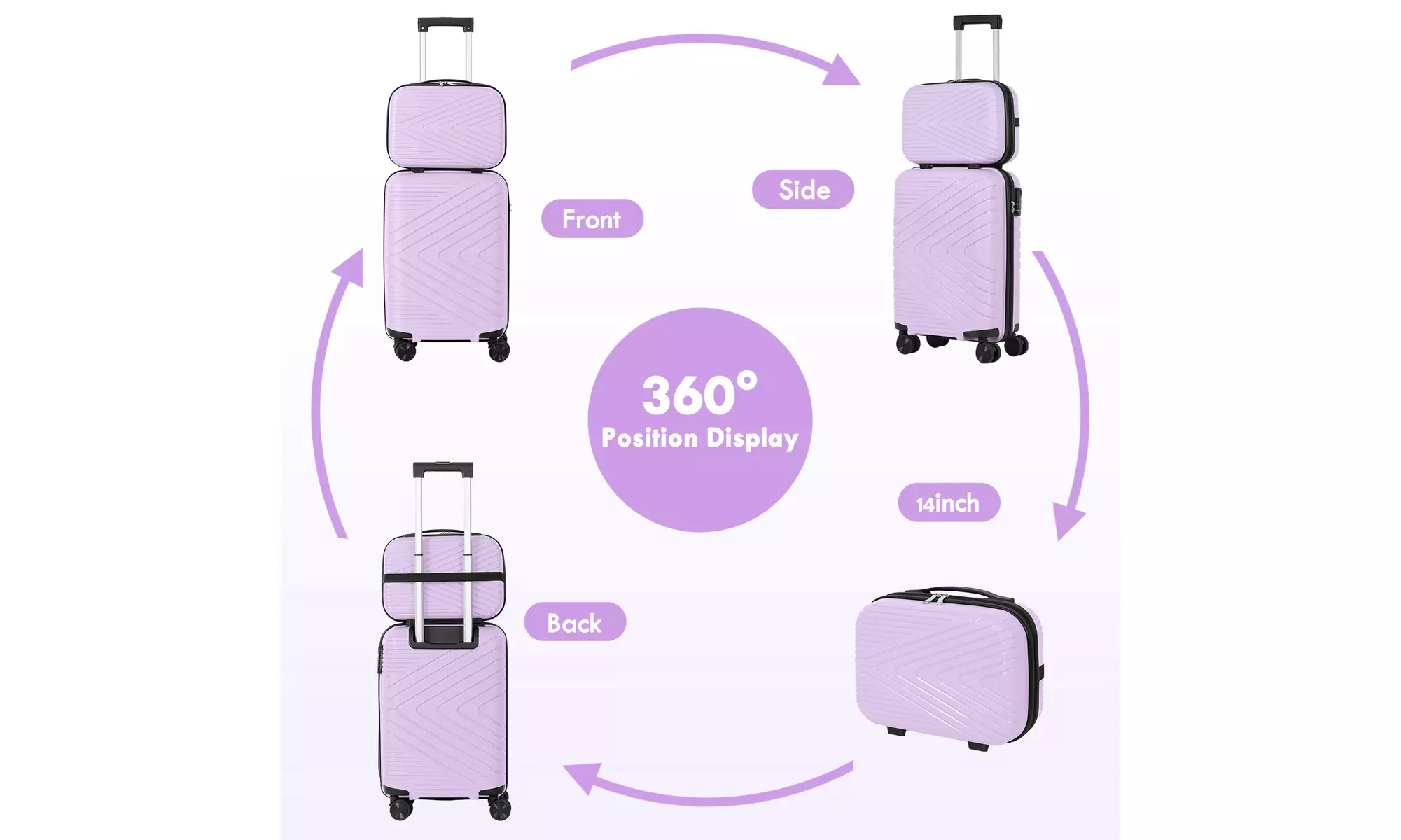 Dual Spinner Hard-Sided Carry-On Two-Piece Luggage Set