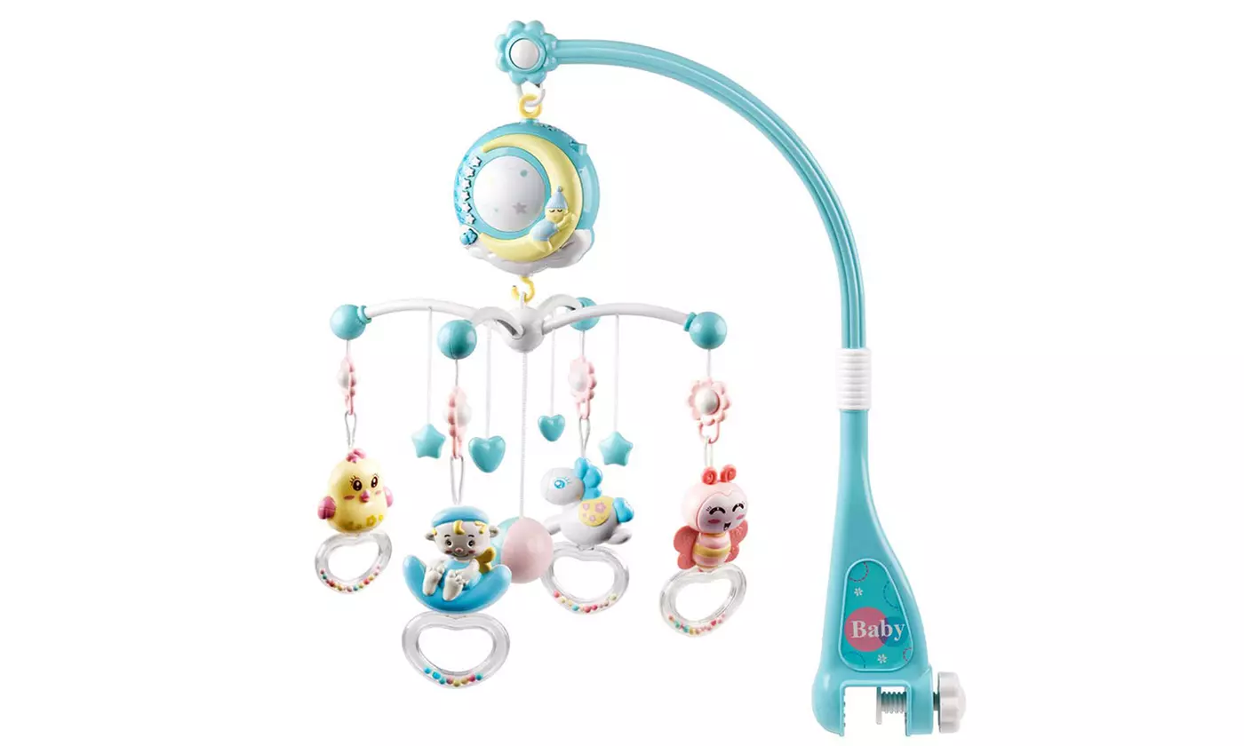  BabyLuv Rotating Musical Star Projector Rattle & Crib Mobile for Soothing Sleep