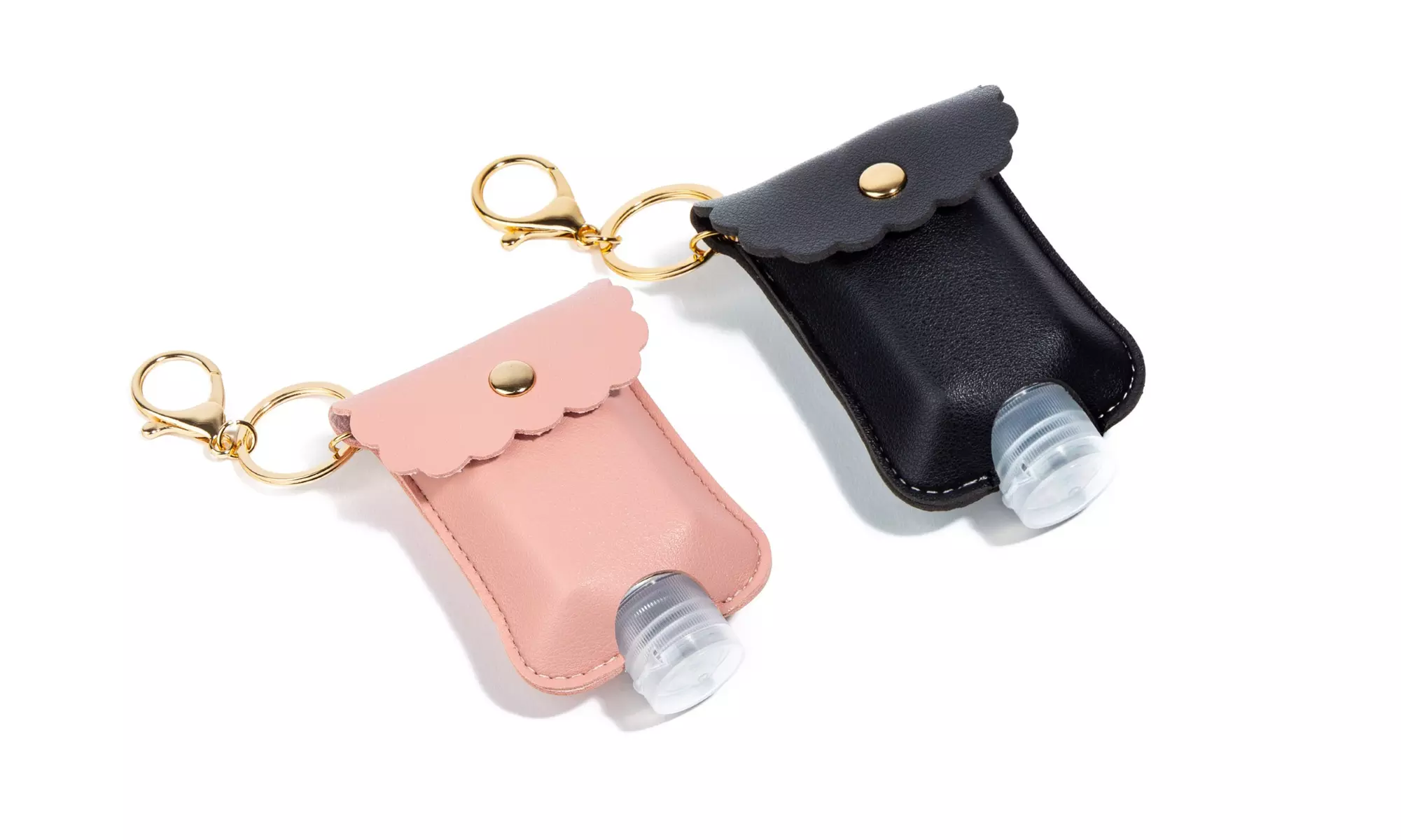 Hand Sanitizer Empty Bottles Keychain Holder Refillable Bottles 2oz 2-Pack - Second Medium