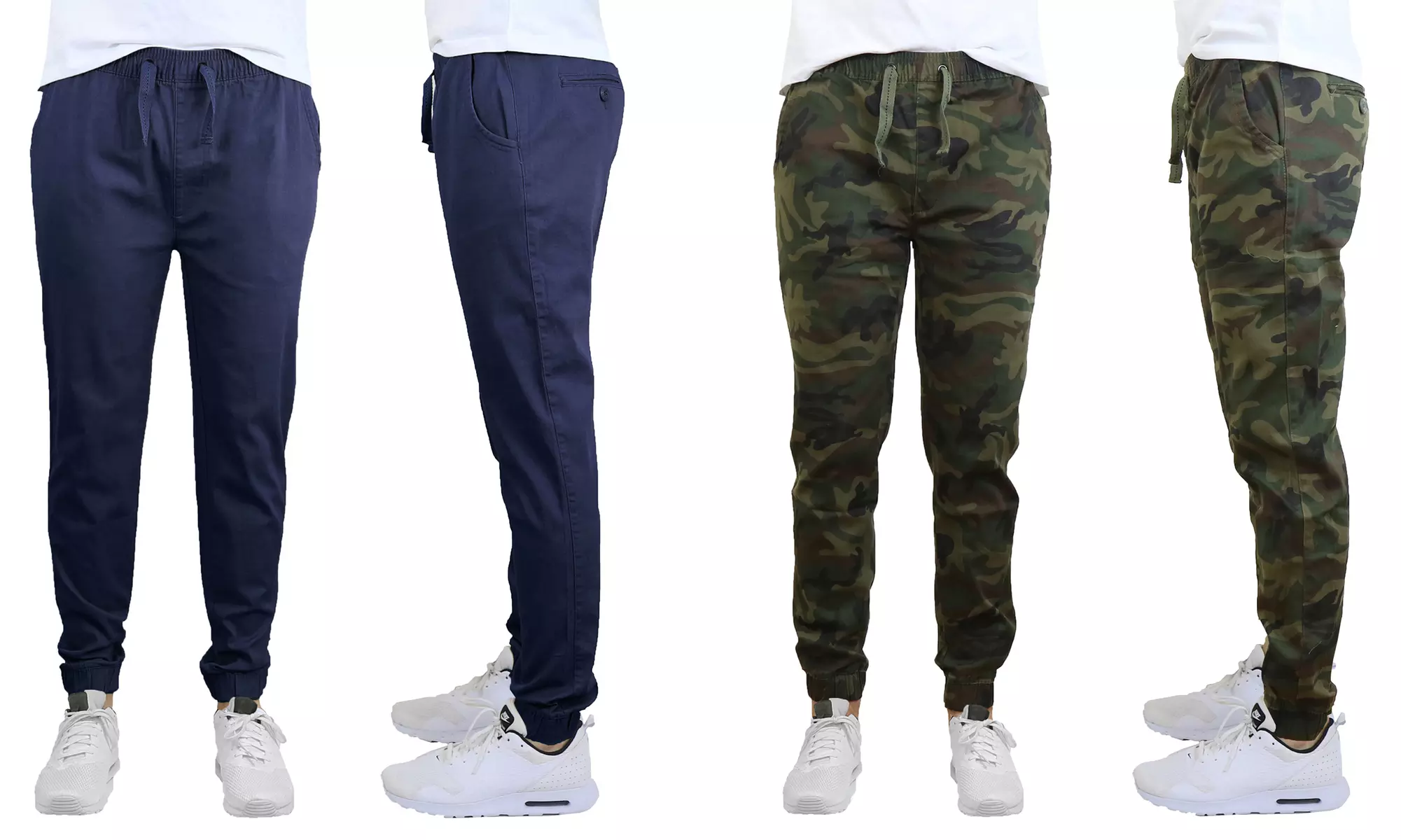 2-Pack Galaxy By Harvic Men's Classic Cotton Stretch Twill Jogger (S-2XL)
