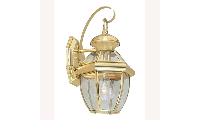 Monterey 1 Light Polished Brass Outdoor Wall Lantern Groupon Monterey 1 Light Polished Brass Outdoor Wall Lantern