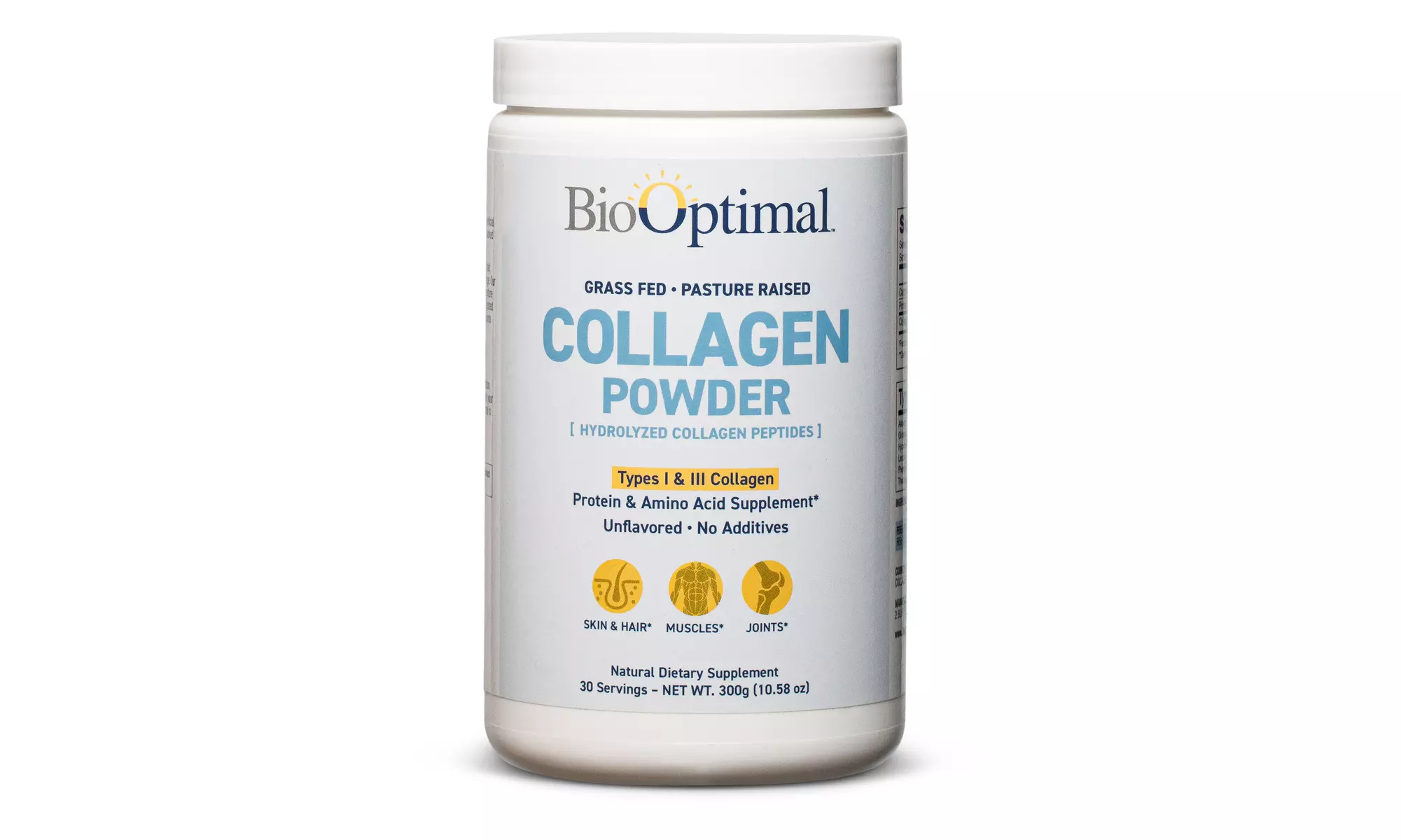 BioOptimal Collagen Powder, 300 Grams, 30 Servings - Primary Image