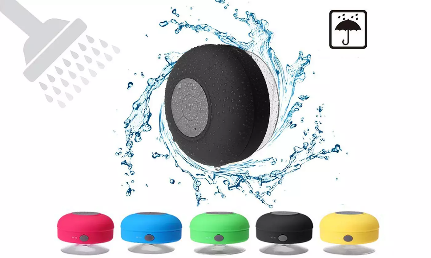 Mini Shower Speaker-Wireless Waterproof Bluetooth Speaker Hands-Free Portable - Primary Image