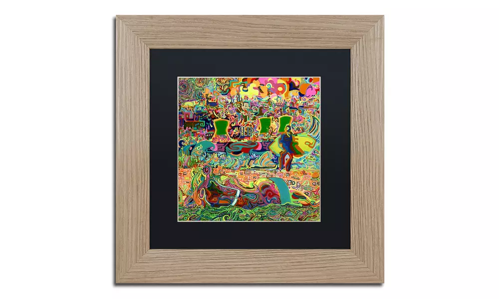 Josh Byer 'Fukushima Beach Party' Matted Birch Framed Art - Primary Image