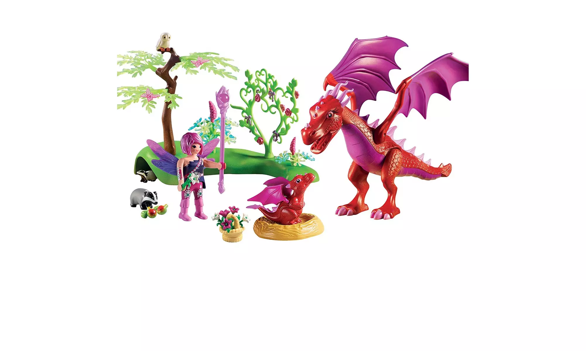 PLAYMOBIL Friendly Dragon with Baby Playset, Multicolor - Primary Image