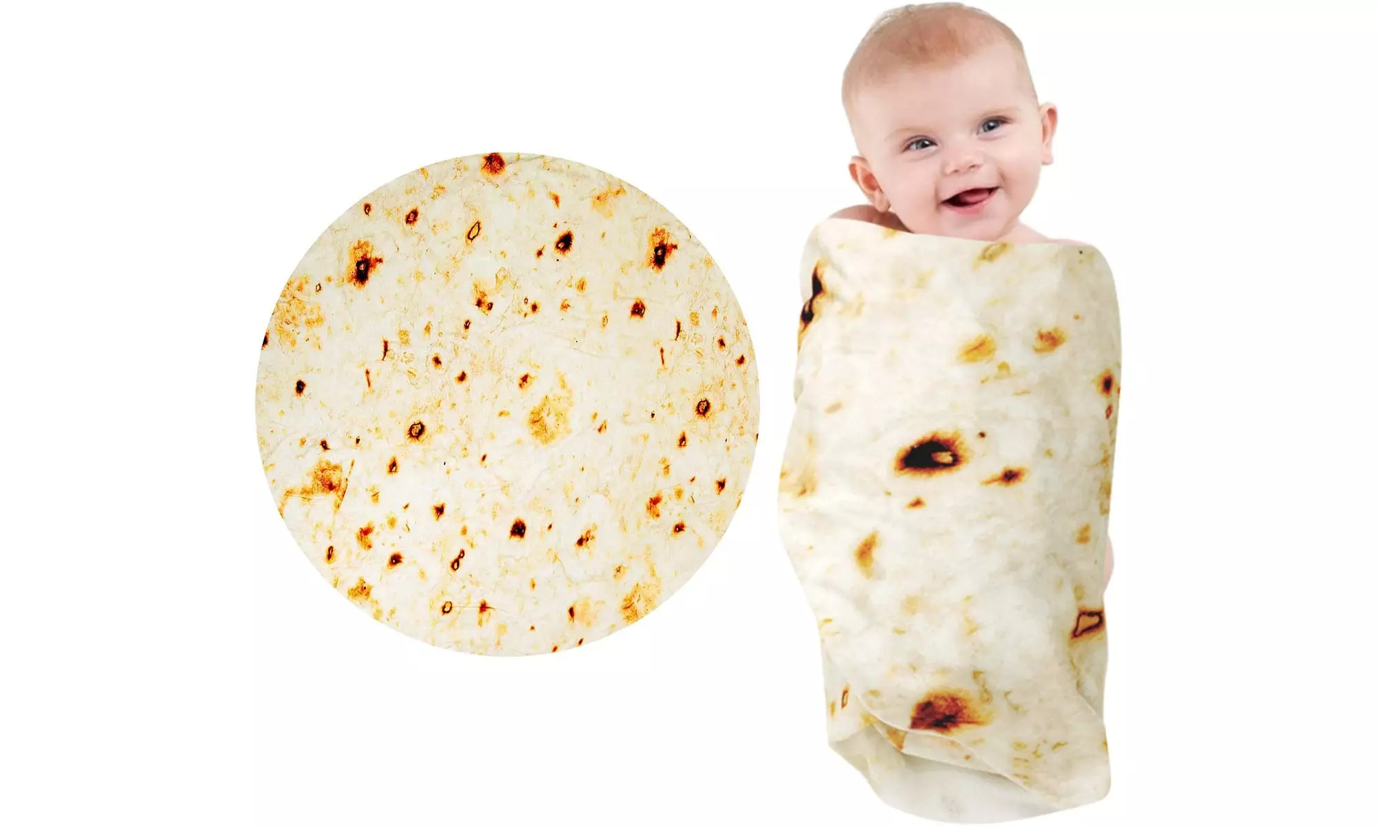 48/60/70 Inch Mexican Christmas Blanket 3D Corn Tortilla Flannel Blanket - Second Medium