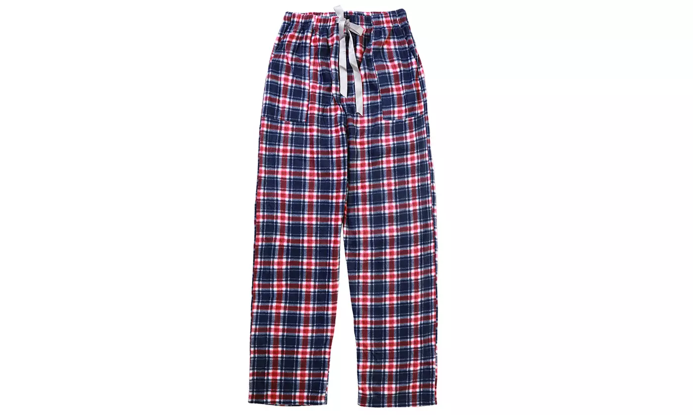 Men's COZY Fleece Pajama Pants with Pockets (1 OR 3-Pack Options)