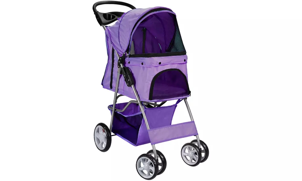 4-Wheel Easy Folding Pet Stroller For Dogs and Cats - Primary Image