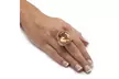 25 TCW Champagne CZ Halo Ring Made with SWAROVSKI ELEMENTS - Second Medium