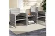 Costway 3-Piece Patio Furniture Set with Tempered Glass Coffee Table - Second Medium