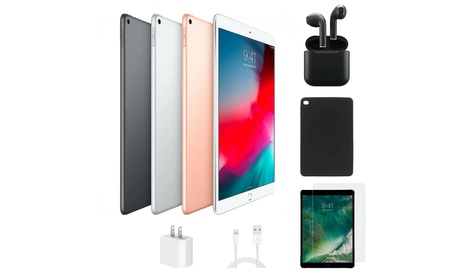 Refurbished Apple IPad Air 3 Wi-Fi 64GB 256GB Bundle (A-Grade Refurbished) 64GB Silver 10.5in Refurbished (A Grade)