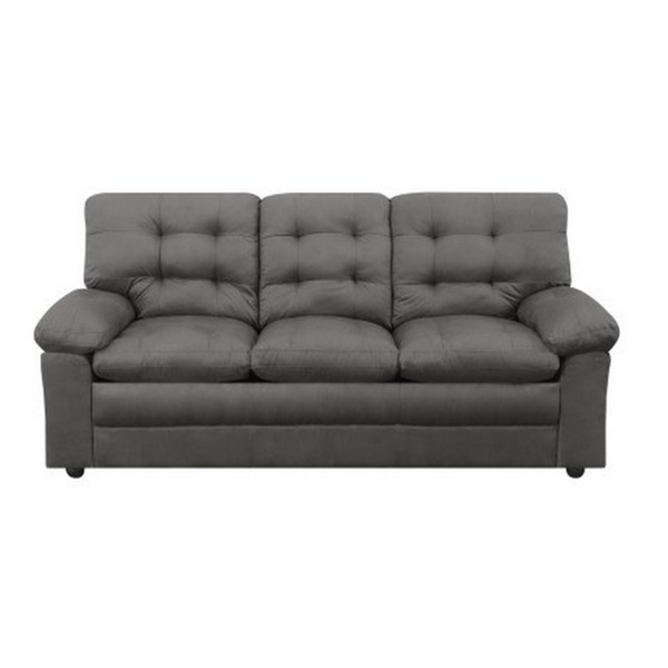 Mainstays Buchannan Sofa Grey Microfiber Groupon