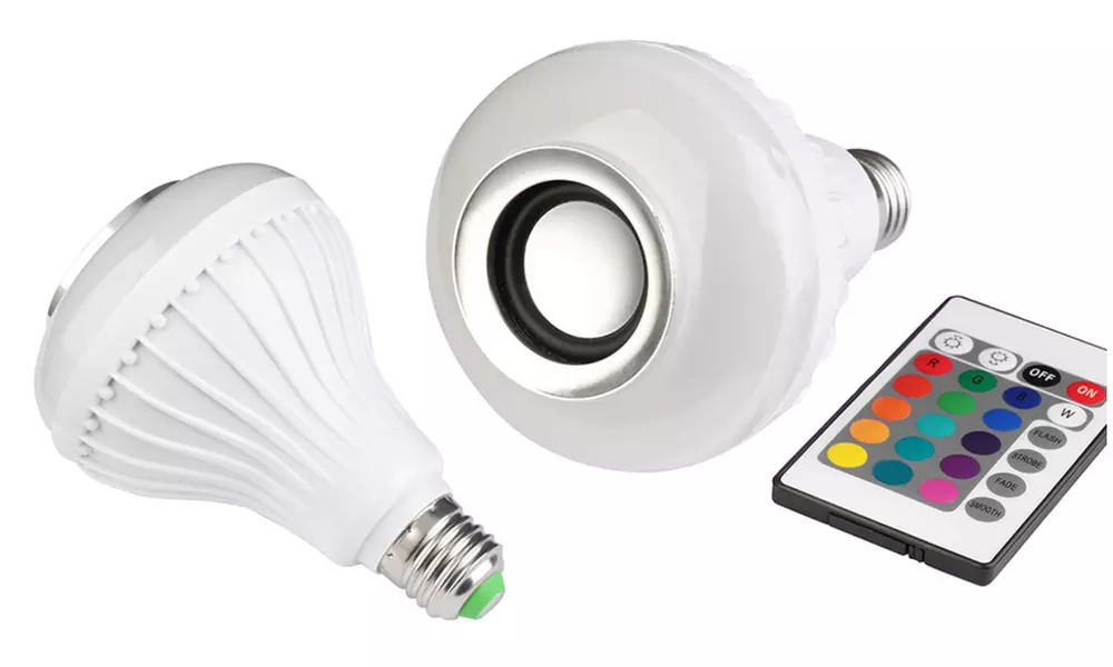 Wireless Bluetooth Multi-color Light Bulb Speaker - Primary Image