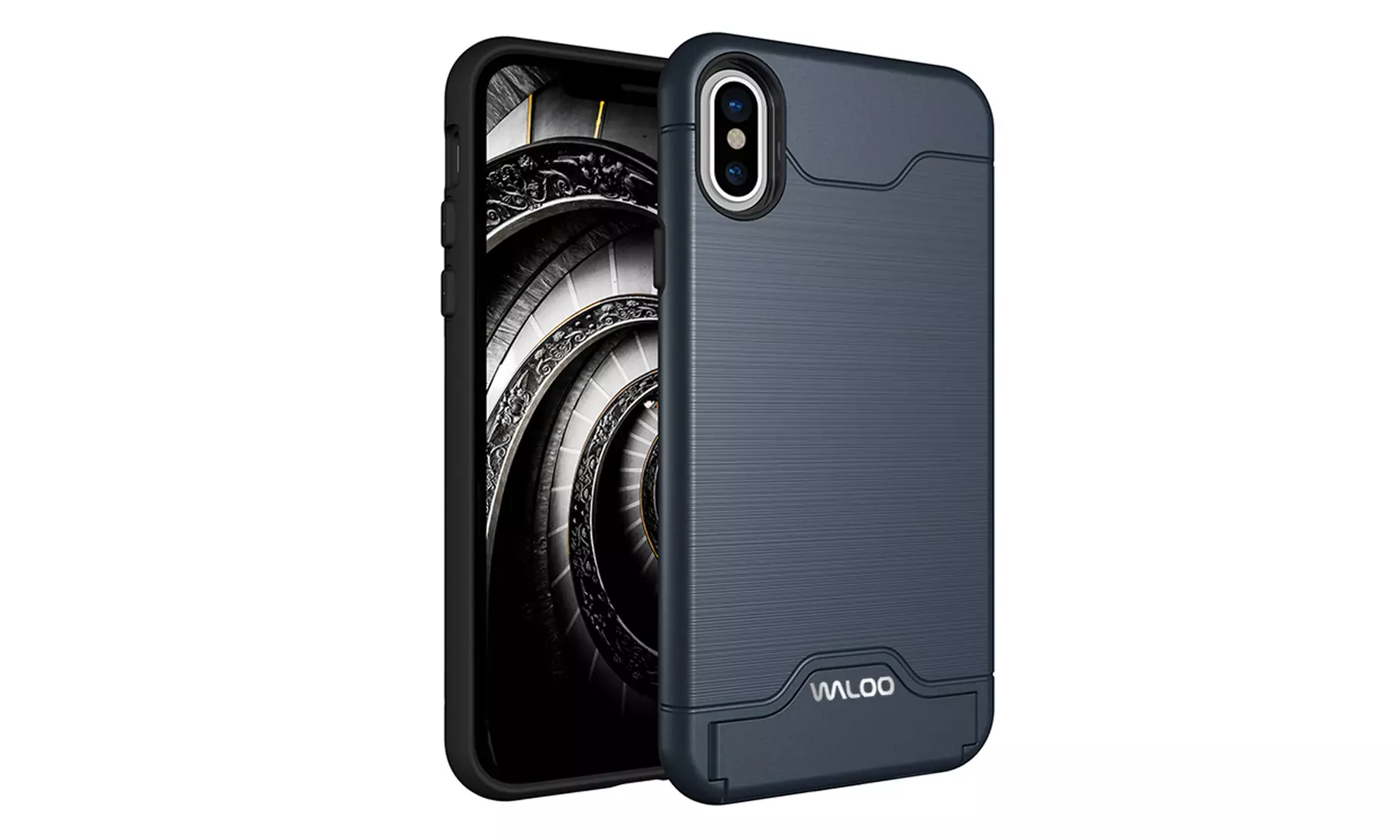 Waloo Brushed Kickstand Case for iPhones 