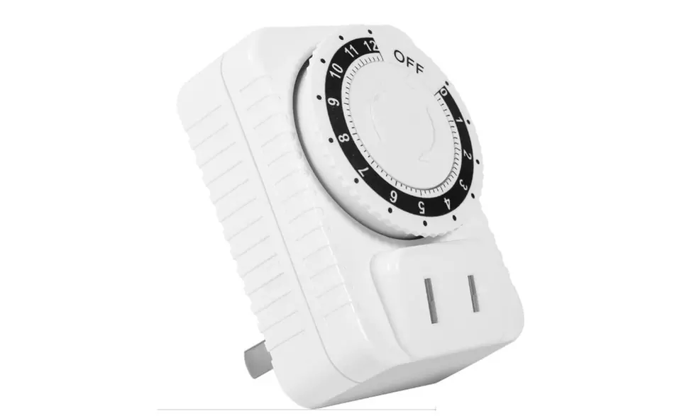 Energy Saving 12-Hour Mechanical Countdown Outlet Timer (1 or 2 Pack) - Second Medium