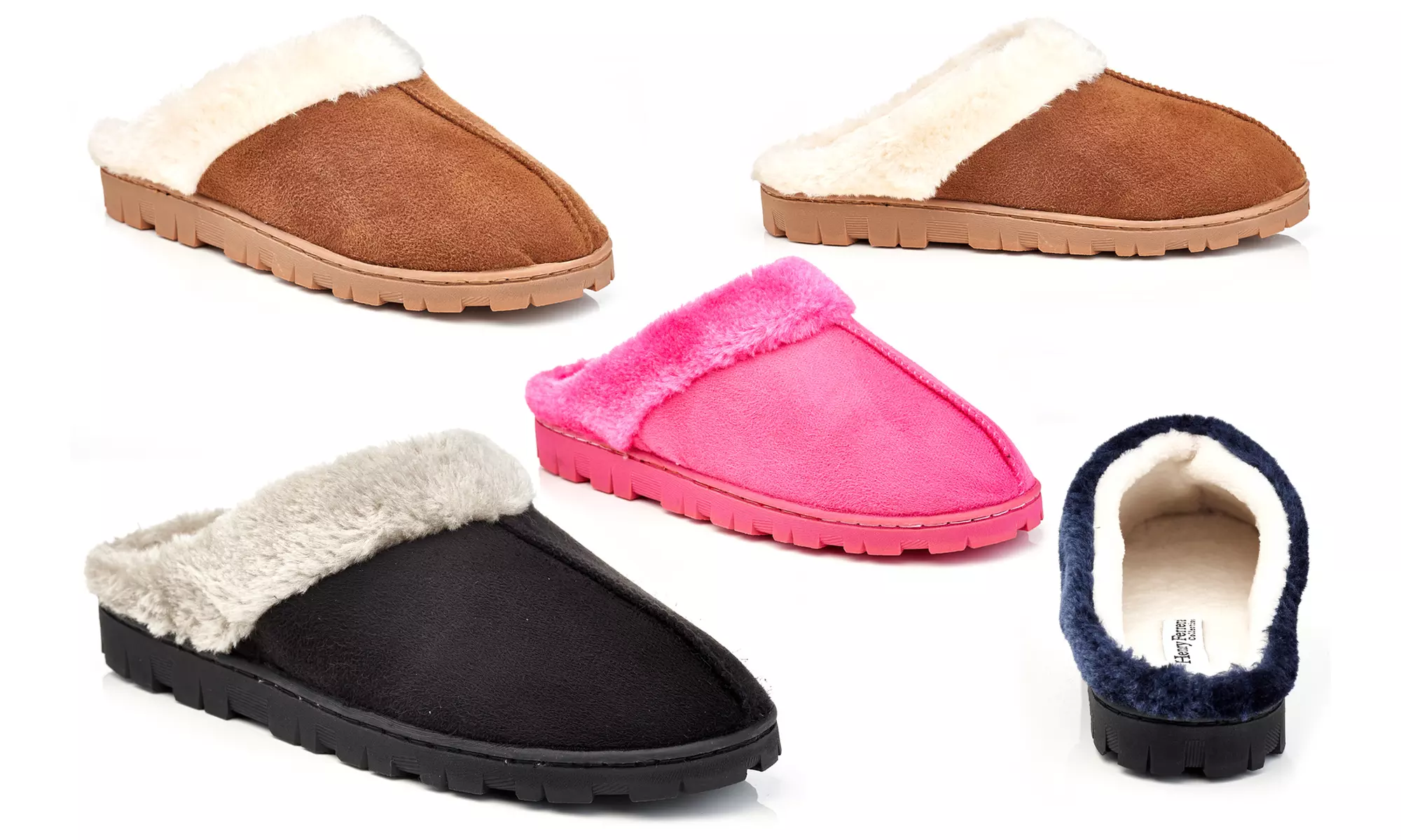 Henry Ferrera Women's Suede Insulated Ultra Comfort Slipper Slides - Primary Image