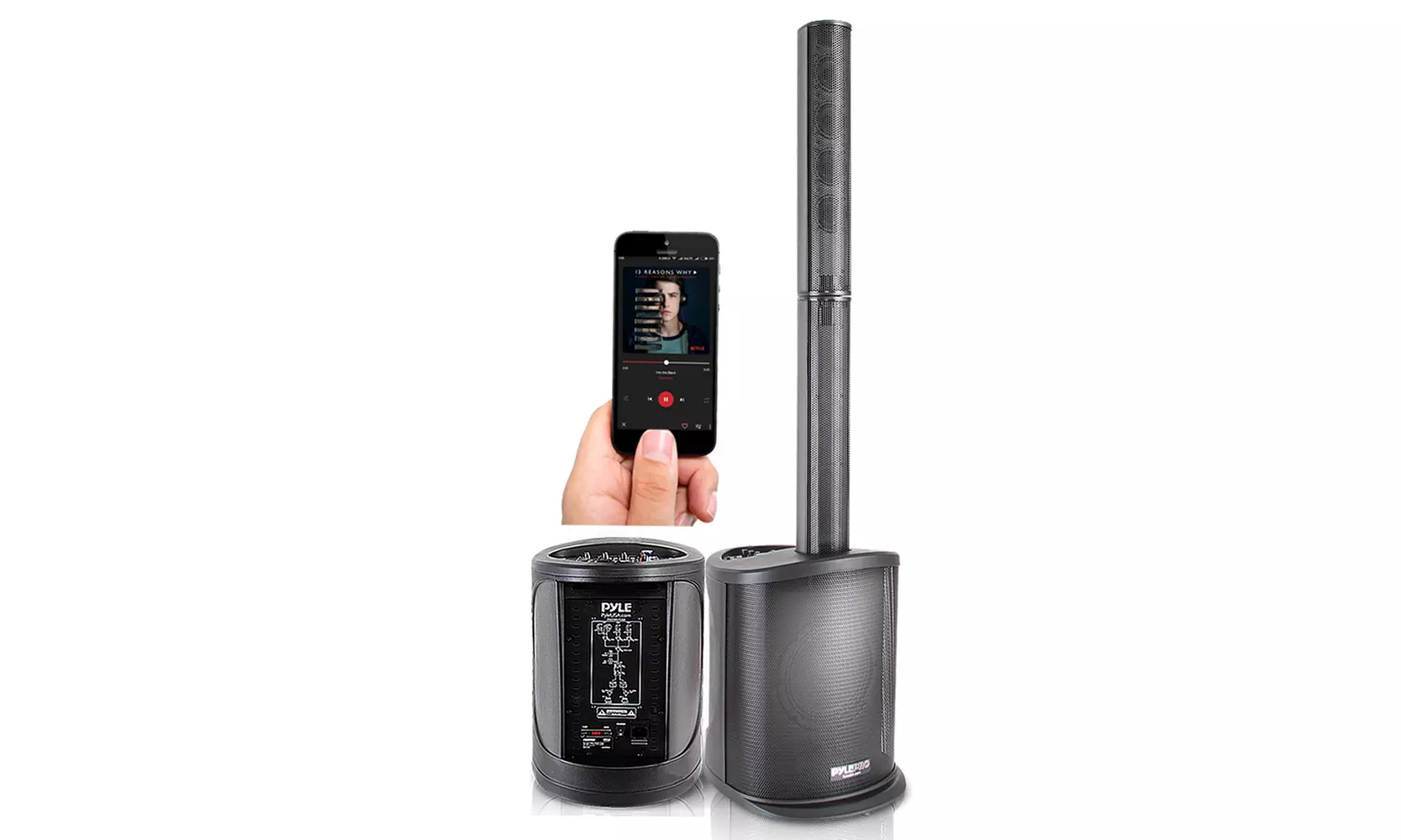 Pyle PADHUSB8 Pro Audio Digital Speaker Tower Black - Primary Image