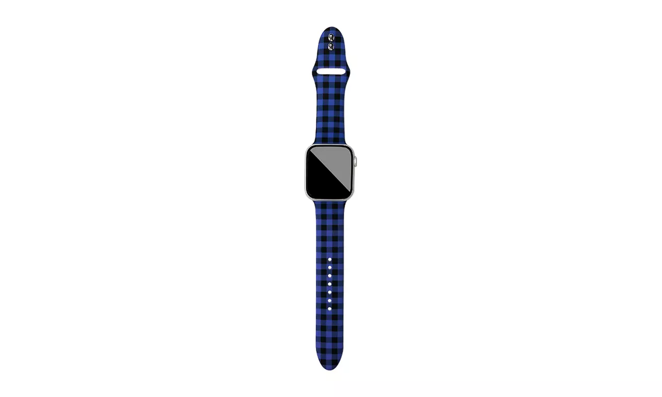 Buffalo Plaid Apple Watch Silicone Bands All Series 1-7 & SE