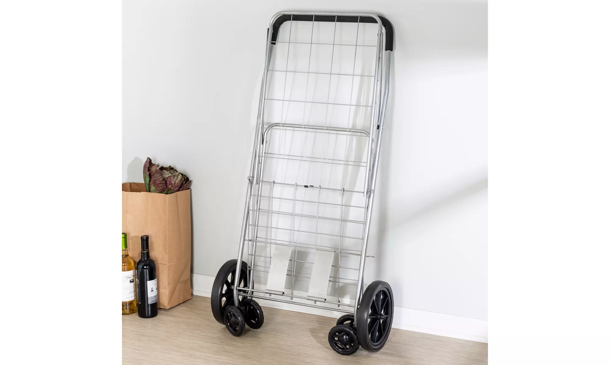 Silver Steel 4-Wheel Folding Utility Cart - Primary Image