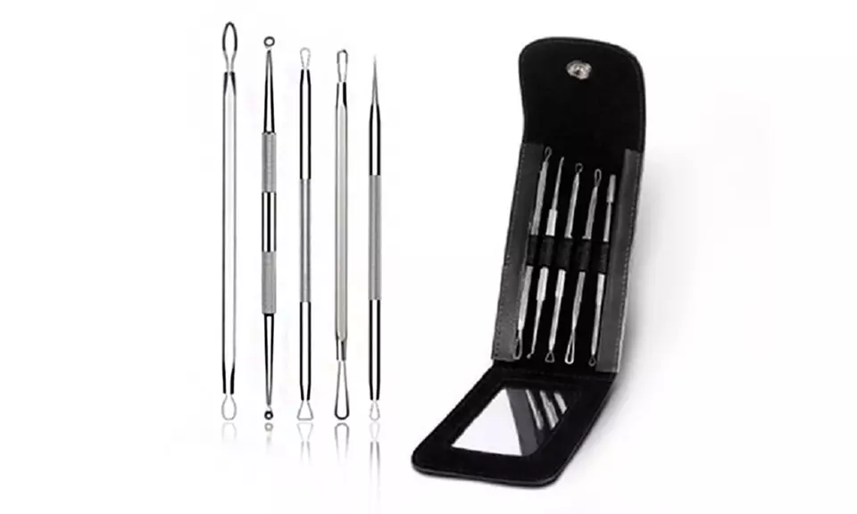 Blemish and Blackhead Remover Tool Kit with Protective Case (5-Piece) - Primary Image