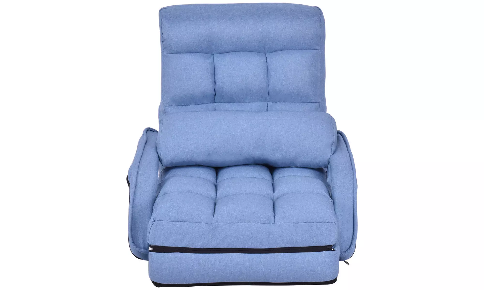 Costway Lazy Sofa Lounger Bed Floor Chair Sofa with Armrests and pillow