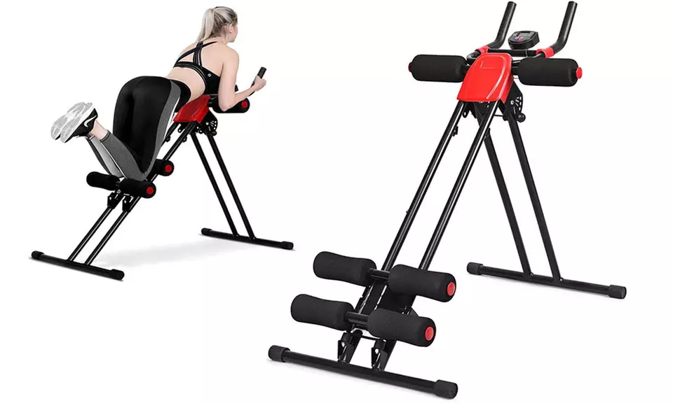 Vertical Foldable Abdominal Ab Trainer Fitness Machine w/ LED Counter - Primary Image