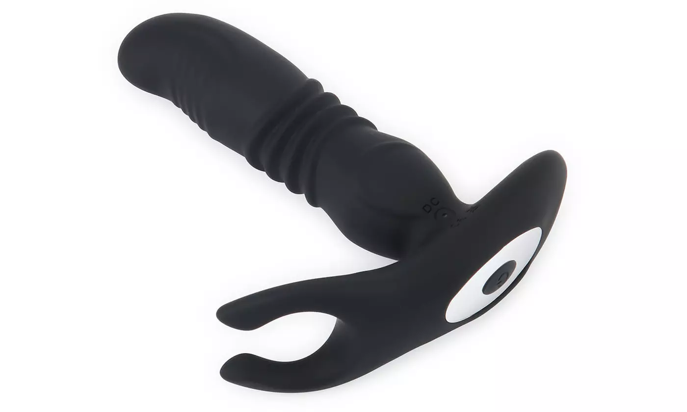 10 Speeds Remote Control Telescopic Anal Plug Dildo Prostate Massager 
