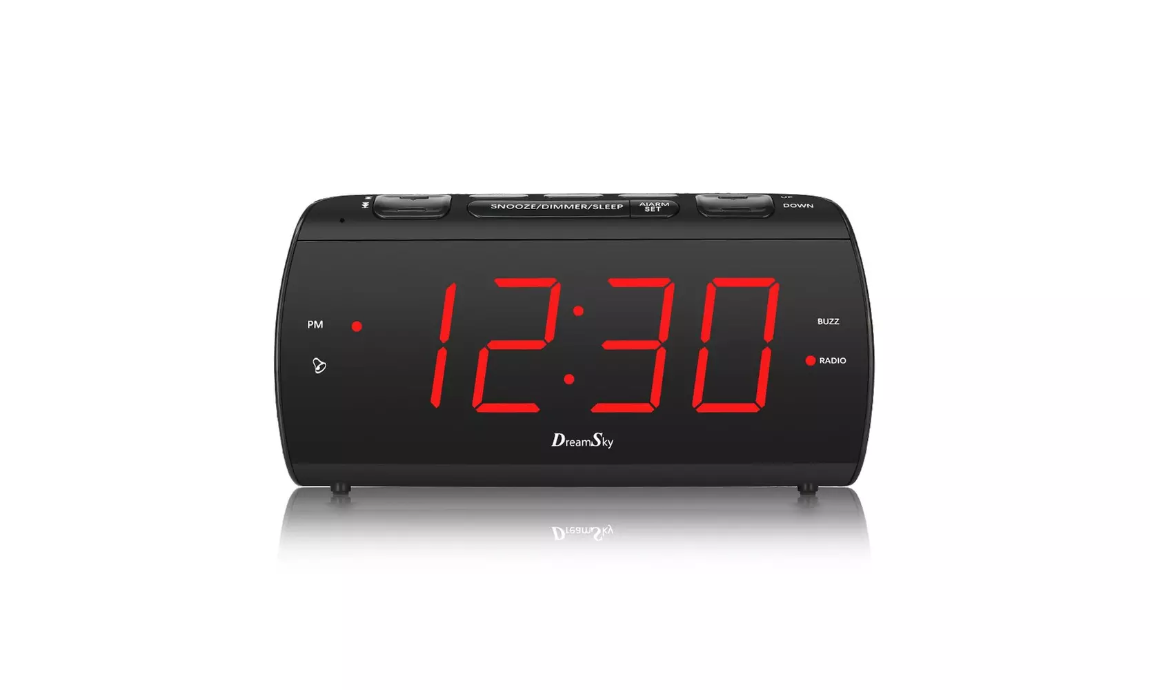 Digital Alarm Clock Radio USB Charging Port FM Radios 1.8" LED Display w/ Dimmer - Primary Image