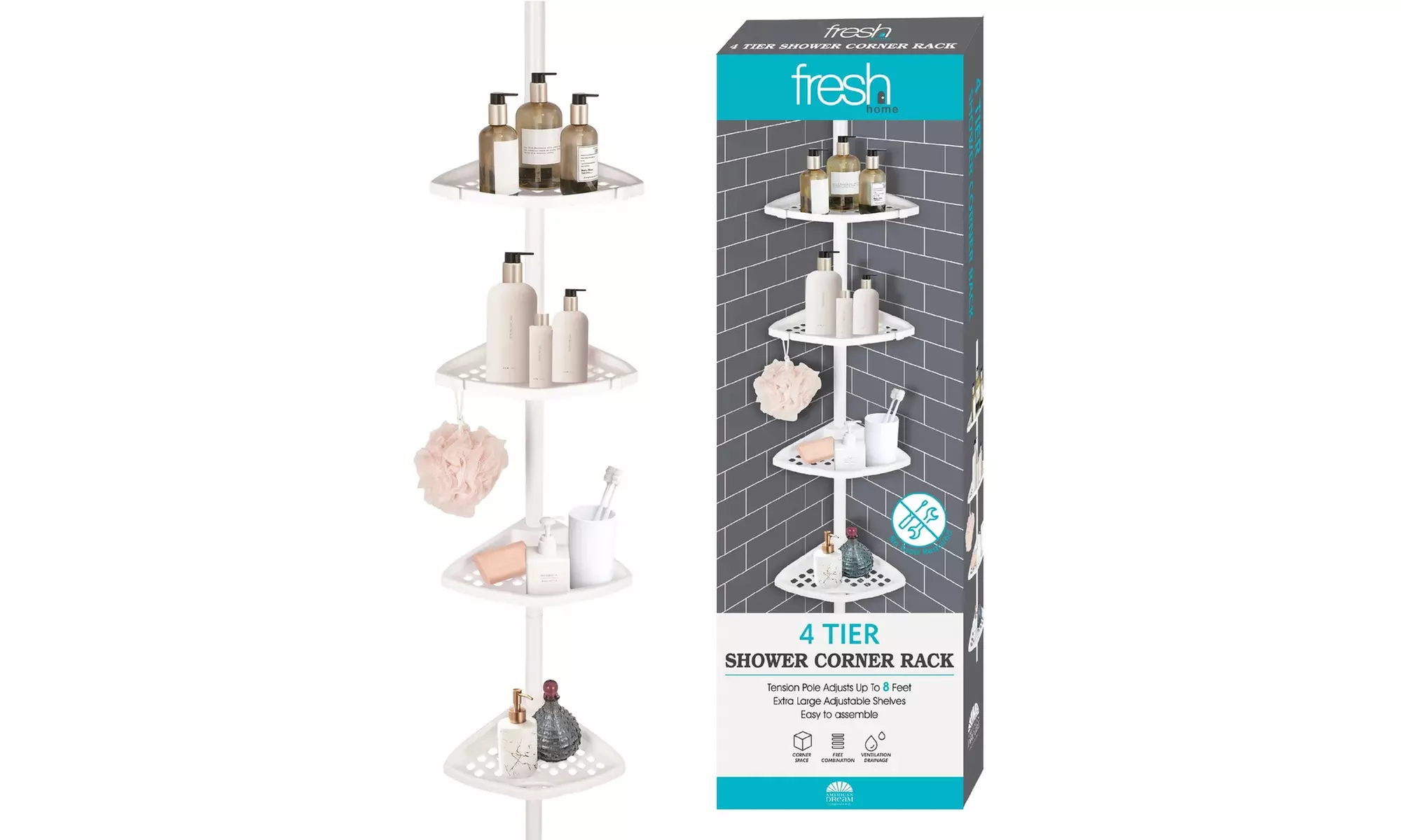 Rustproof Shower Caddy Corner for Bathtub Storage  - Second Medium