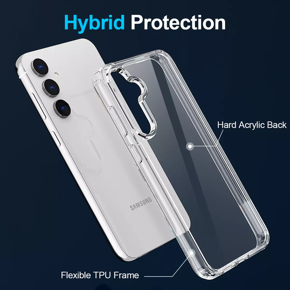 For Samsung Galaxy S23 FE 5G 2023 Case Clear Shockproof Protective Cover