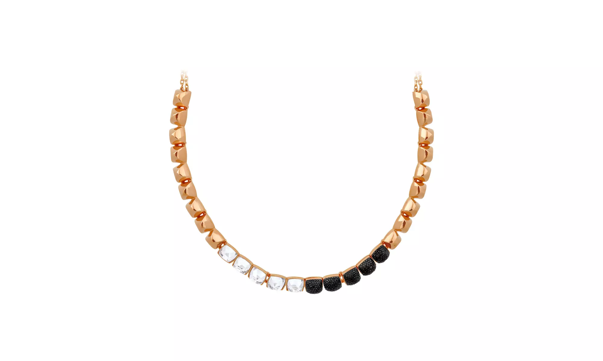 Swarovski Glance 18k Rose Gold-Plated Black Clear Crystal Necklace 5272069 - Primary Image