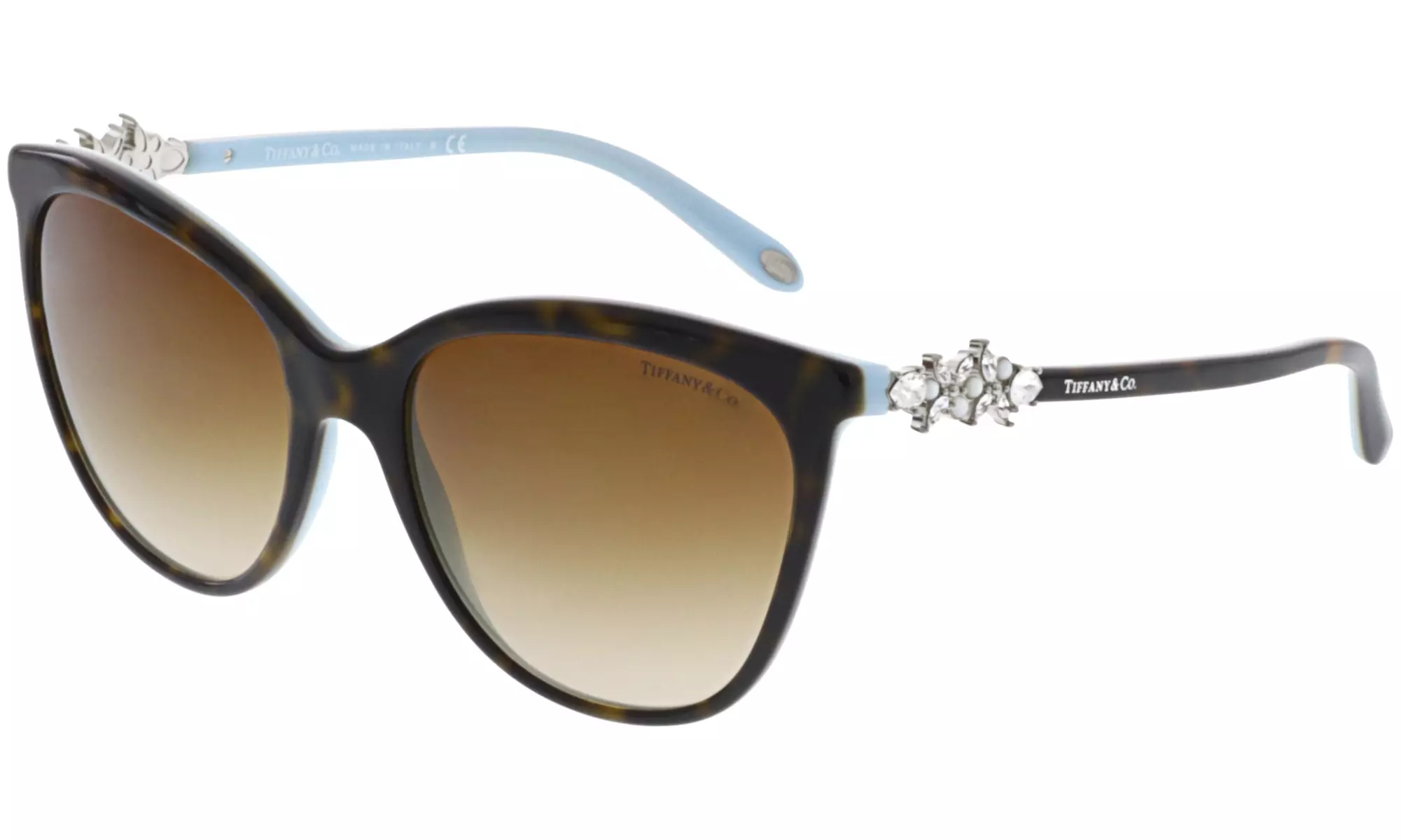 Tiffany & Co Women's Gradient TF4131HB-81343B-56 Brown Cat Eye Sunglasses - Primary Image