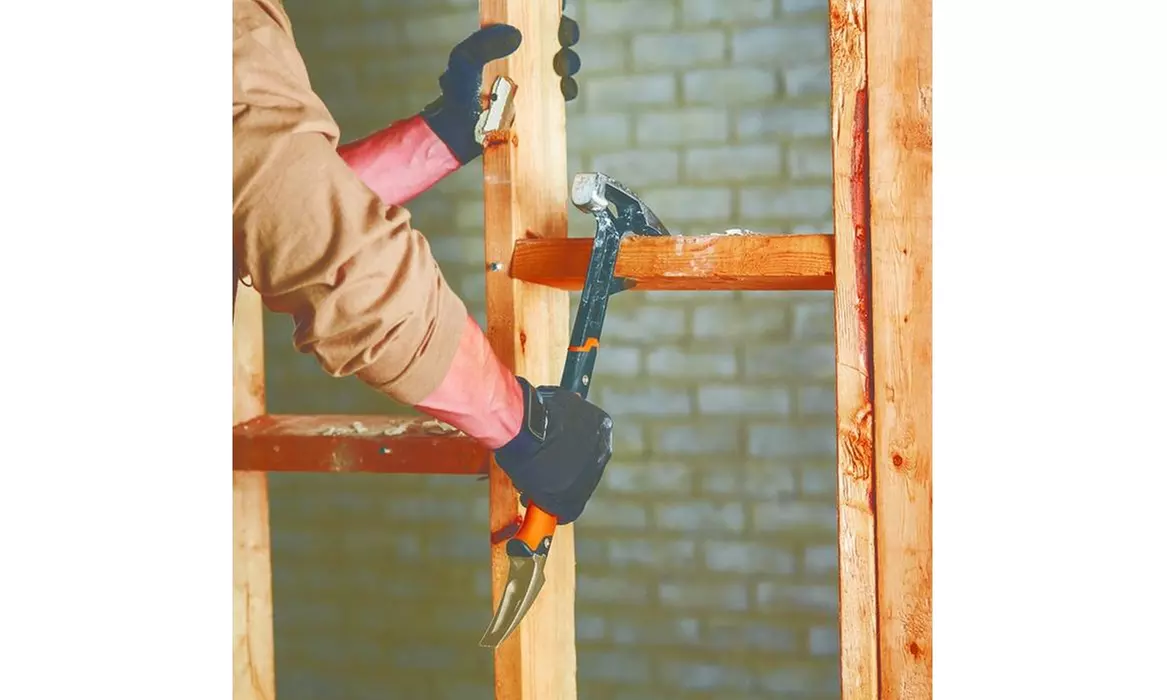 Fiskars 751400-1001 IsoCore Steel Demolition Wrecking Bar, Orange, 18" - Second Medium