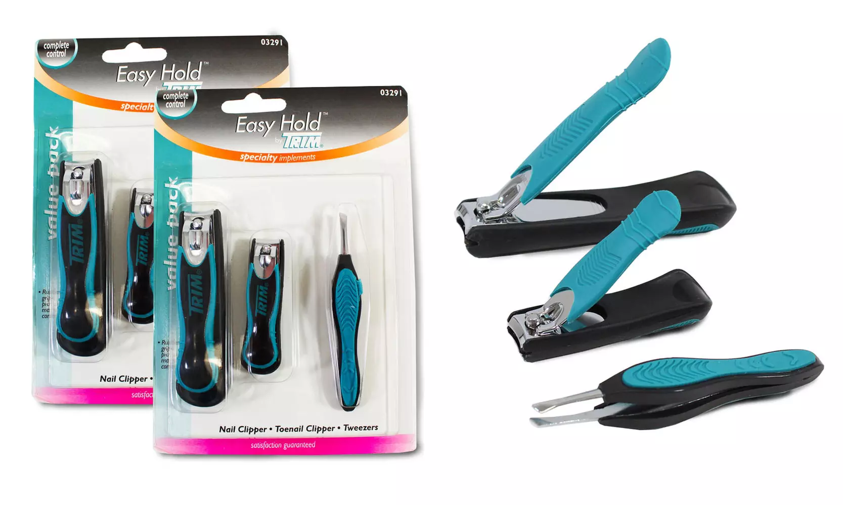 3 Piece Manicure Set (Nail Clipper, Toenail Clipper, & Tweezer Combo) - Second Medium