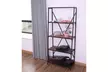 4-Shelf Wooden Bookcase, Wood and Metal Bookshelf - Second Medium